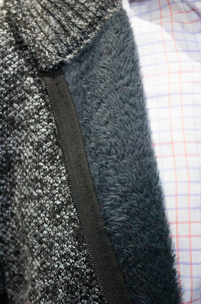 Sweater Forrado con Cierre - Gris