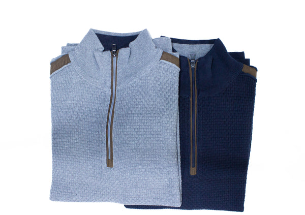 Sweater con Cierre - Azul