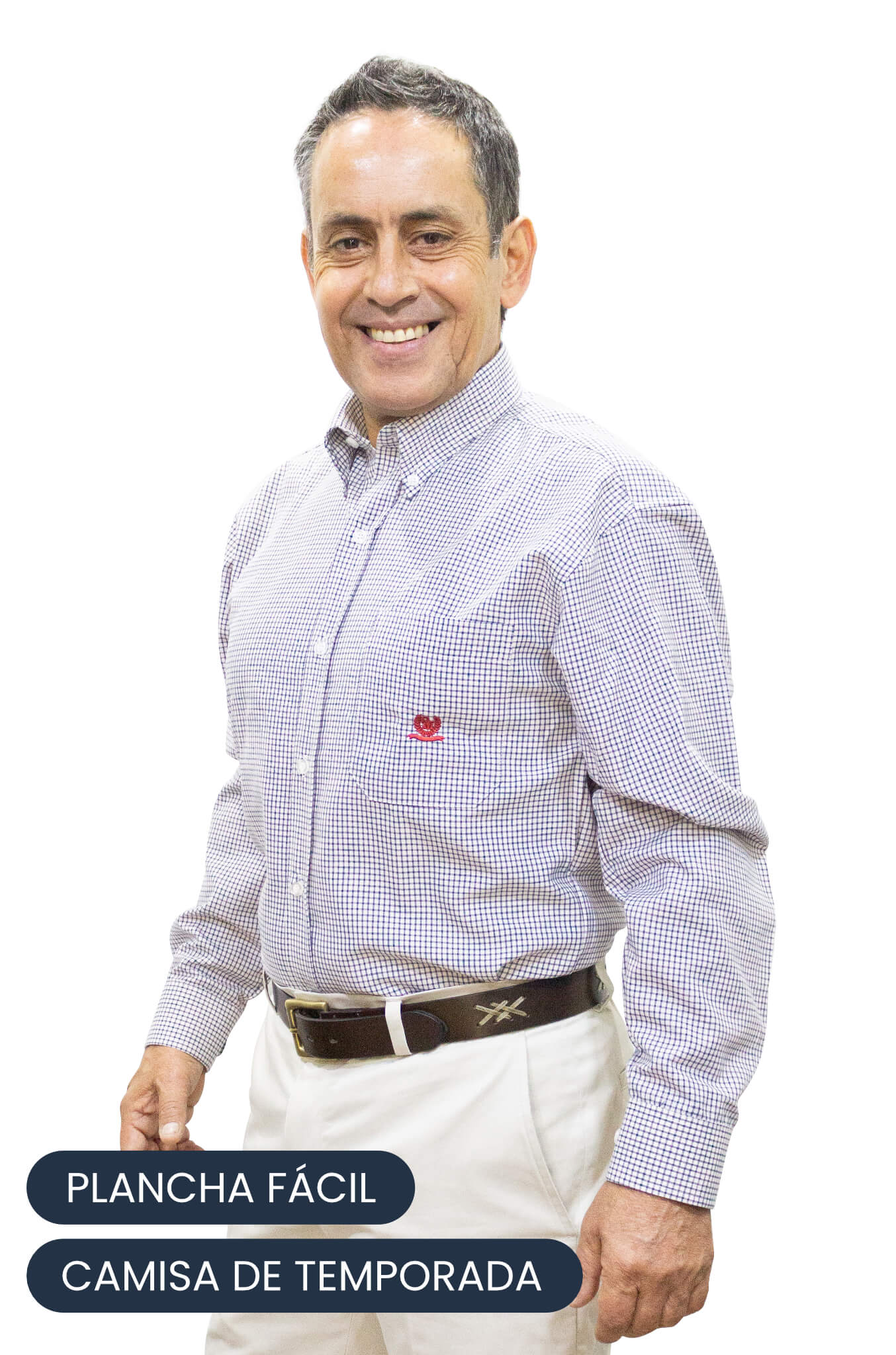 Camisa Oxford Cuadrille Manga Larga