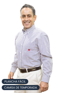 Camisa Oxford Cuadrille Manga Larga