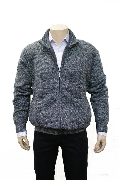 Sweater Forrado con Cierre - Gris
