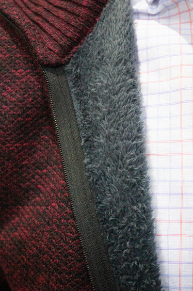 Sweater Forrado con Cierre - Burdeo