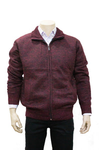Sweater Forrado con Cierre - Burdeo