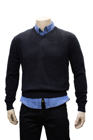 Sweater cuello V - Negro