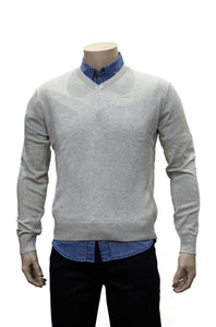 Sweater cuello V - Gris